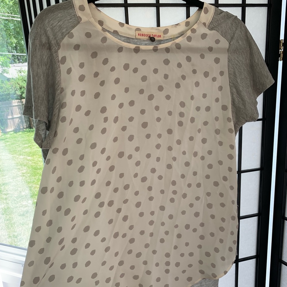 Rebecca Taylor silk/knit blouse